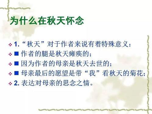 秋天的怀念教学视频,教学视频深度解析与感悟